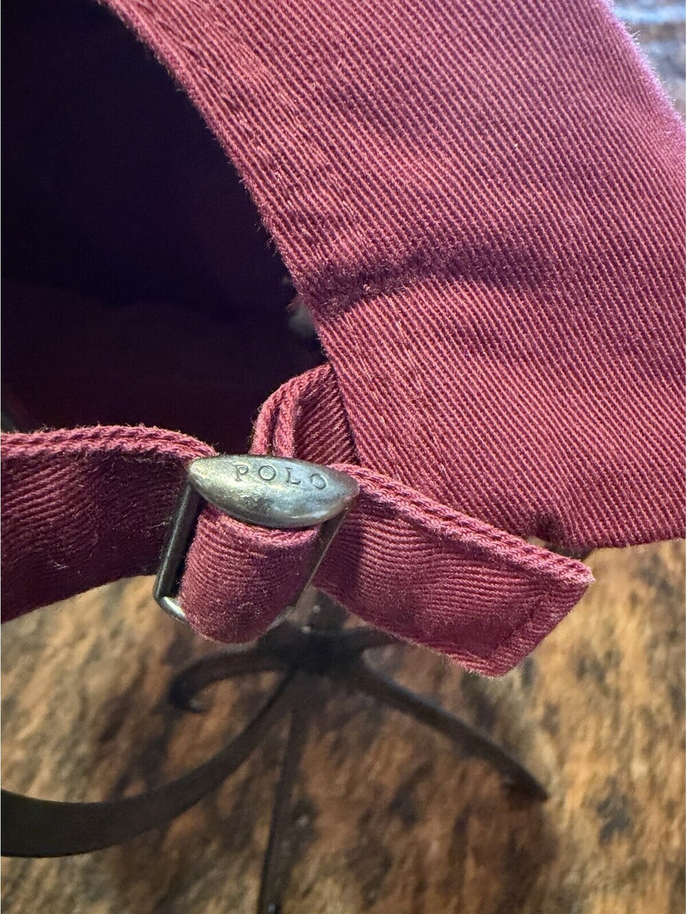 Polo By Ralph Lauren Adjustable Maroon Ball Cap One Size White Pony - Picture 3 of 7